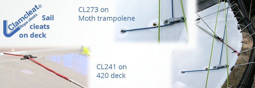 Low profile deck cleats Low profile deck cleats