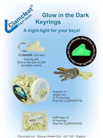 Glow in the dark keyrings