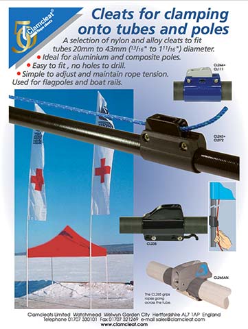 Cleats for clamping onto tubes & poles
