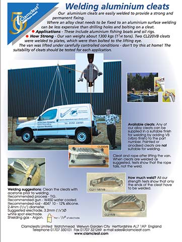Welding Alloy Cleats