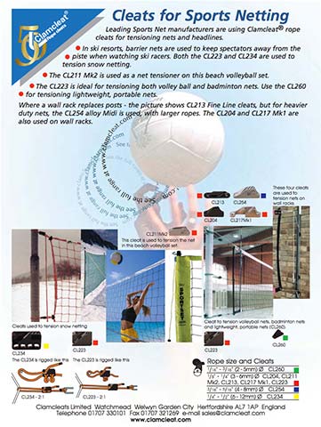 Cleats for Sports Netting