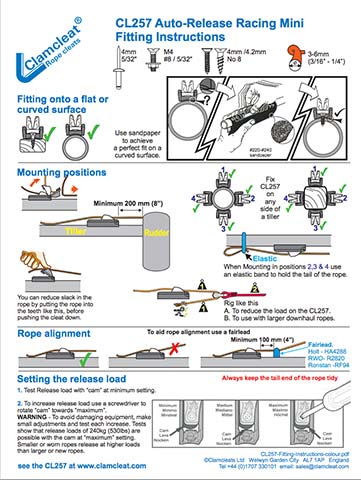 CL257 Fitting Instructions, colour