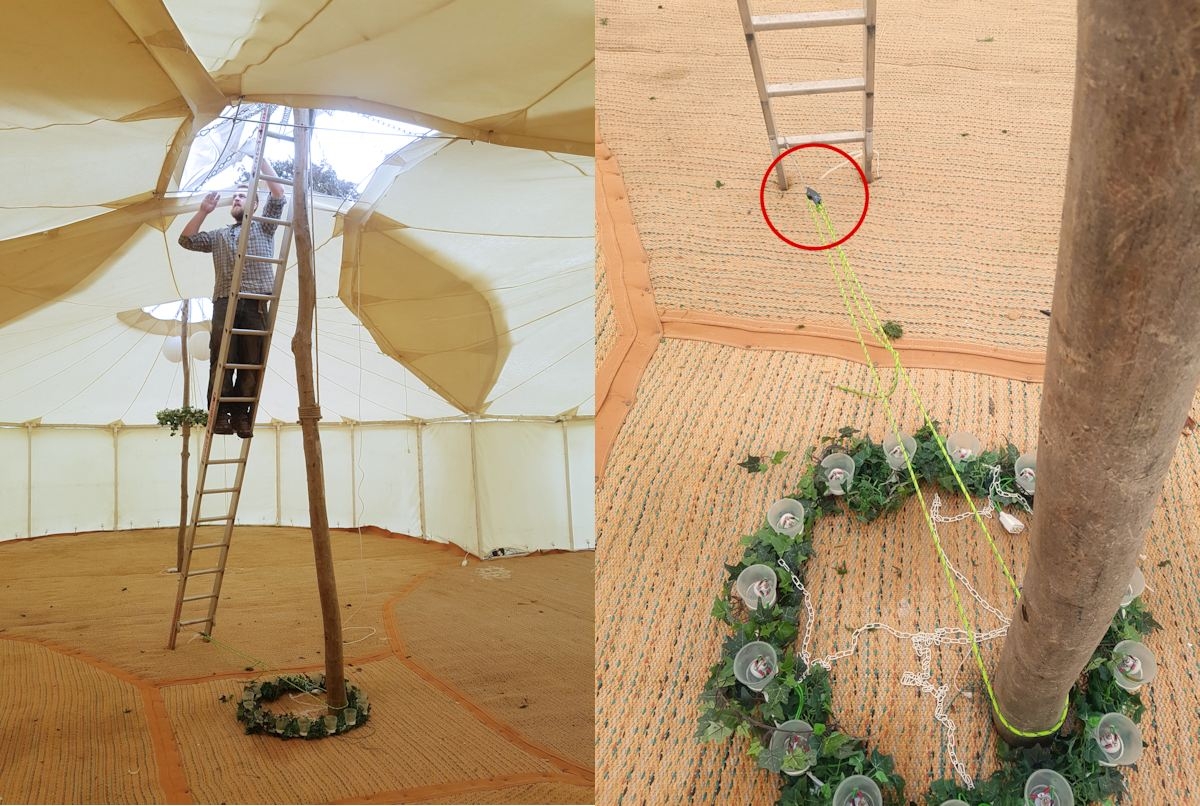 Using CL253 as a safety restraint on a ladder