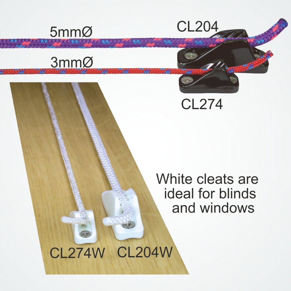 CL204 Mini Nylon cleat for 3-6mm (1/8-1/4