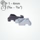 Clamcleat® CL278 Side entry Racing Micros (Port). An aluminium cleat for 1-4mm ropes.