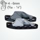Clamcleat® CL827-17 - Larger Aero cleats with alloy hook-in fairlead.  Hold 4-6mm ropes.