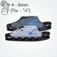 Clamcleat® CL827-36 - Larger Aero cleats with roller fairlead, rigs on a rope using 4-6mm ropes.