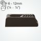 Clamcleat® CL228 Vertical with Integral Fairlead.  Nylon rope holding cleat
