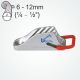 Clamcleat® CL238 Racing Vertical with Spring Gate, holds 6-12mm ropes.