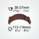 The Clamcleat® CL115 clamp holds the CL244 cleat on tubes 36-37mm diameter