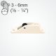 Clamcleat® CL203W/S1 White Junior with Roller Fairlead, for 3-6mm ropes