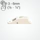 Clamcleat® CL203W/S2 White Junior with Bottom Roller, for 3-6mm ropes