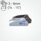 Clamcleat® CL211 Mk2 Racing Junior. An alloy cleat for 3-6mm ropes.