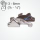 Clamcleat® CL217 Mk1 Side Entry Mk1 (Starboard), an aluminium cleat for 3-6mm ropes
