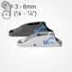Clamcleat® CL230 Racing Junior MK1 with Roller. Alloy cleat for 3-6mm rope.