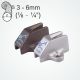 Clamcleat® CL255 Omega cleat holds 3-6mm ropes.