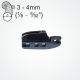 Clamcleat® CL828-63 nylon Micros Aero cleat for 3-4mm ropes