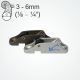 Clamcleat® CL236/S1 Roller Fairlead Mk1 with becket, for 3-6mm ropes