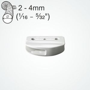 The nylon Clamcleat® CL269 Sail Edge cleat holds 2-4mm ropes and lines