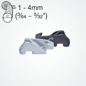 Clamcleat® CL277 Side entry Racing Micros (Starboard) - an aluminium cleat with open fairlead.
