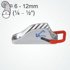 Clamcleat® CL238 Racing Vertical with Spring Gate, holds 6-12mm ropes.