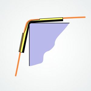 CHOK-A-BLOK™ CAB50 strap guard bends round edges.