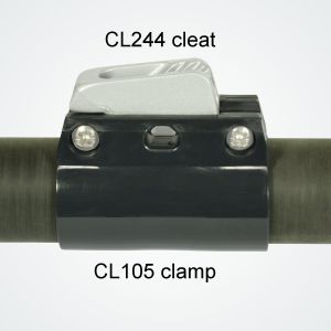Clamcleat® CL105 with CL244 on boom