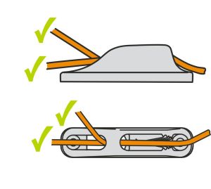 The fairlead on the Clamcleat® CL203 guides the rope into the teeth.