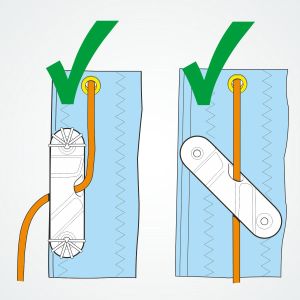 Clamcleat® CL283 can be sewn or rivetted 