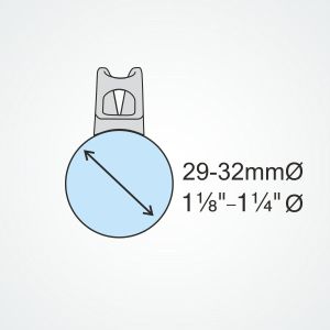 Clamcleat® CL702 fits round tubes from 29 to 32mm diameter
