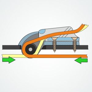 Clamcleat® CL835 with ropes entering from either end