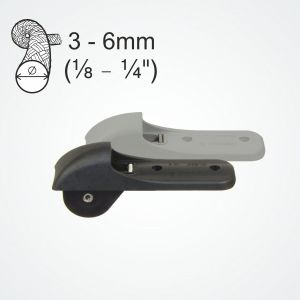Clamcleat® CL835 sheave plate guides the rope from inside the tube and into the cleat