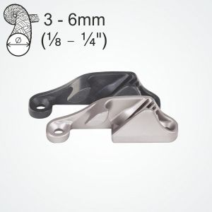 Clamcleat® CL218 Mk1 Side Entry Mk1 (Port), with side entry fairlead, for 3-6mm rope.