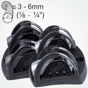  Clamcleat® CL825CKC XD twin training cleat for 3-6mm ropes